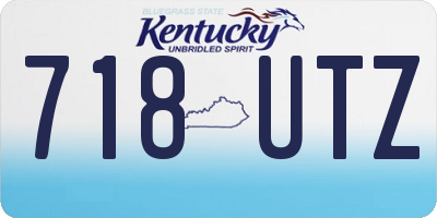KY license plate 718UTZ