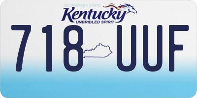 KY license plate 718UUF