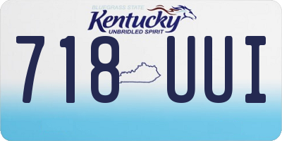 KY license plate 718UUI