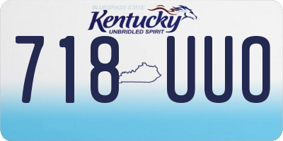 KY license plate 718UUO