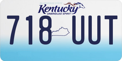 KY license plate 718UUT