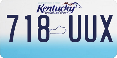 KY license plate 718UUX