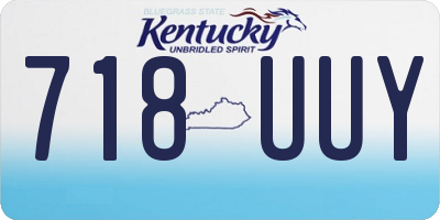KY license plate 718UUY