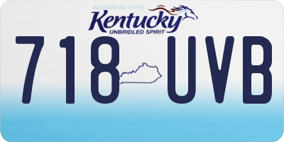 KY license plate 718UVB