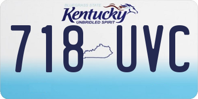 KY license plate 718UVC