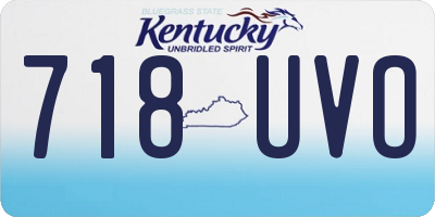 KY license plate 718UVO