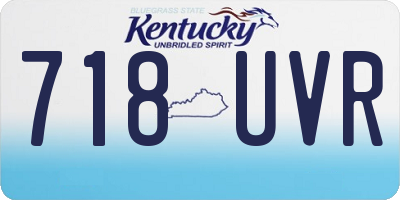 KY license plate 718UVR