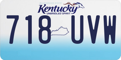KY license plate 718UVW