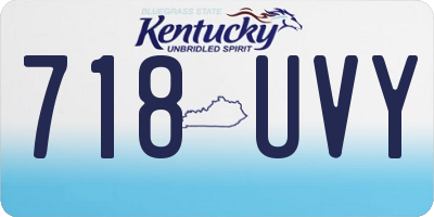 KY license plate 718UVY