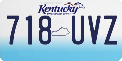KY license plate 718UVZ