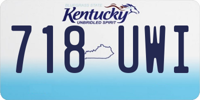 KY license plate 718UWI
