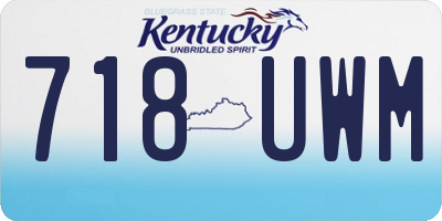 KY license plate 718UWM