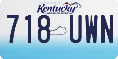 KY license plate 718UWN