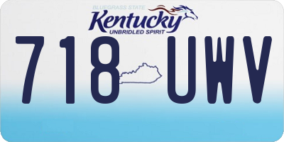 KY license plate 718UWV