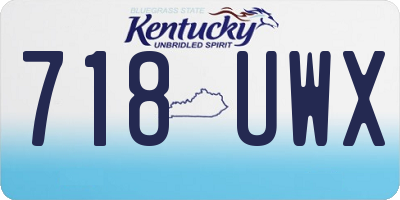 KY license plate 718UWX