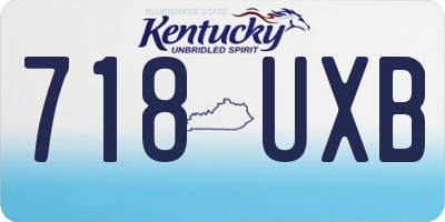 KY license plate 718UXB