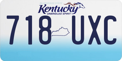 KY license plate 718UXC