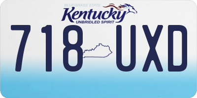 KY license plate 718UXD
