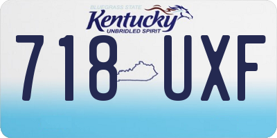 KY license plate 718UXF