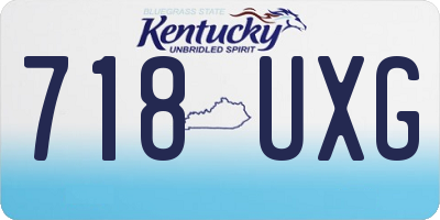 KY license plate 718UXG