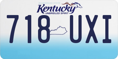 KY license plate 718UXI