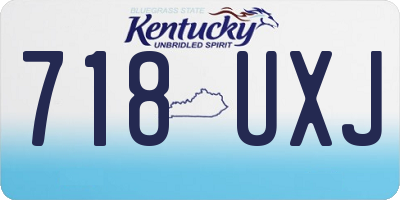 KY license plate 718UXJ
