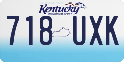 KY license plate 718UXK