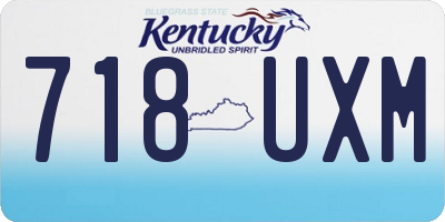 KY license plate 718UXM