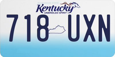 KY license plate 718UXN