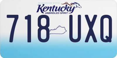 KY license plate 718UXQ