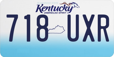 KY license plate 718UXR