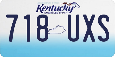 KY license plate 718UXS