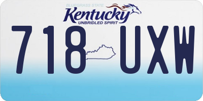 KY license plate 718UXW