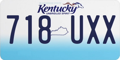 KY license plate 718UXX