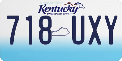 KY license plate 718UXY