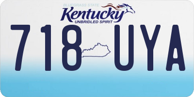 KY license plate 718UYA