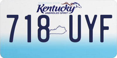 KY license plate 718UYF
