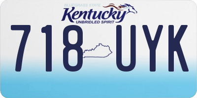 KY license plate 718UYK