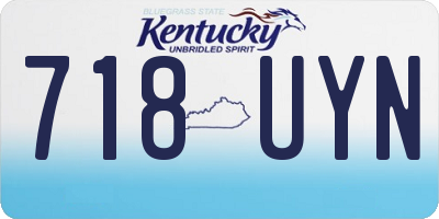 KY license plate 718UYN