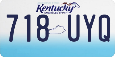 KY license plate 718UYQ