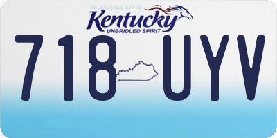 KY license plate 718UYV