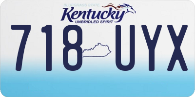 KY license plate 718UYX