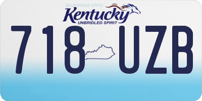 KY license plate 718UZB