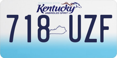 KY license plate 718UZF