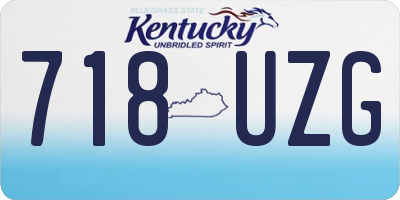 KY license plate 718UZG