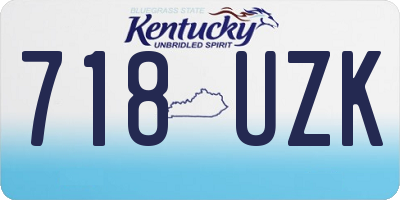KY license plate 718UZK