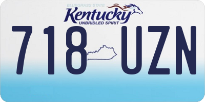 KY license plate 718UZN
