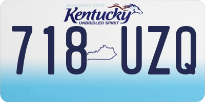 KY license plate 718UZQ
