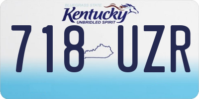 KY license plate 718UZR