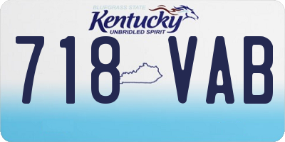 KY license plate 718VAB